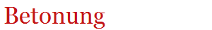 Betonung